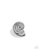 Paparazzi Shipwrecked Shell- Silver Ring