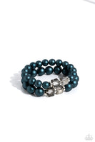 Paparazzi Shopaholic Showdown - Blue Stretchy Bracelet