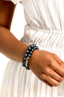 Paparazzi Shopaholic Showdown - Blue Stretchy Bracelet