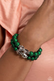 Paparazzi Shopaholic Showdown - Green Bracelet