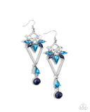 Paparazzi Shoulder-Dusting Shimmer - Blue Earrings
