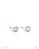 Paparazzi Silent Shimmer- White Earrings