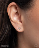 Paparazzi Silent Shimmer- White Earrings