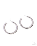 Paparazzi Sinuous Sheen- Silver Hoops