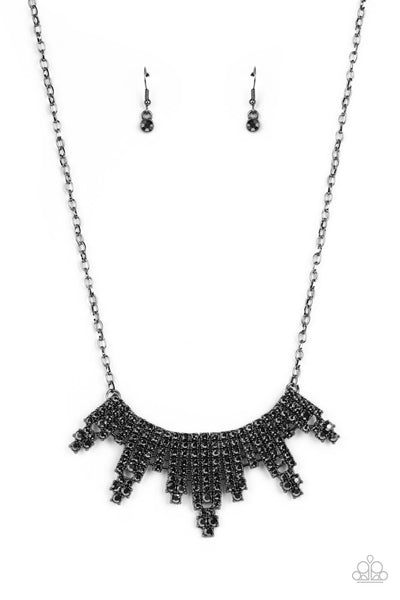 Paparazzi Skyscraping Sparkle - Black Hematite Necklace