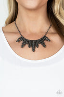 Paparazzi Skyscraping Sparkle - Black Hematite Necklace