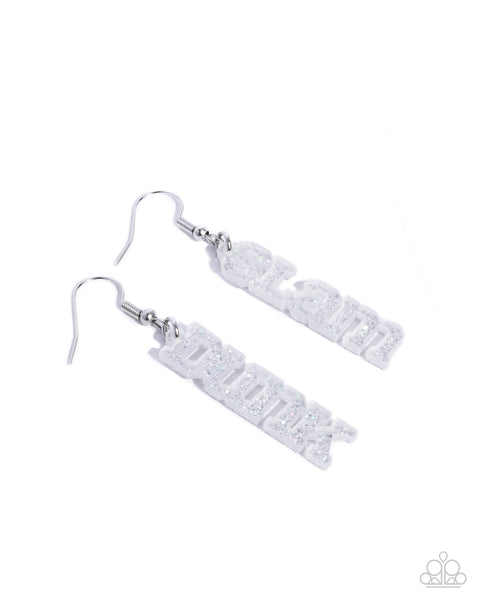 Pparazzi Slam Dunk Statement- Silver Earrings