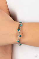 Paparazzi Slammin Sparkle - Blue Bracelet