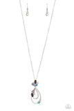 Paparazzi Sleek Sophistication - Purple Teardrop Iridescent Necklace