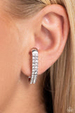Paparazzi Sliding Series - White Earrings