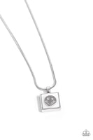 Paparazzi Smiley Season - White Square Necklace