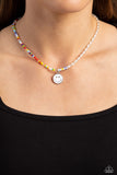 Paparazzi Smiling Showdown - White Smiley Necklace