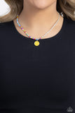 Paparazzi Smiling Showdown - Yellow Sead Beads Smiley Necklace