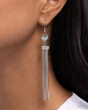 Paparazzi Smitten Sequence- Silver Earrings