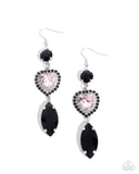 Paparazzi Smitten Sway- Black Earrings