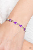 Paparazzi Smitten Sweethearts - Purple Hearts Bracelet
