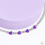Paparazzi Smitten Sweethearts - Purple Hearts Bracelet