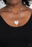 Paparazzi So This Is Love - White Lacquer Finish Heart Necklace