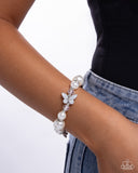 Paparazzi Soaring Sheen- White Bracelet