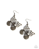 Paparazzi Soaring Skill- Brass Earrings