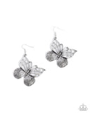 Paparazzi Soaring Skill- Silver Earrings