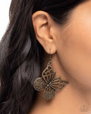 Paparazzi Soaring Skill- Brass Earrings