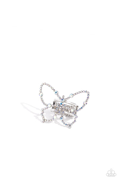 Paparazzi Soaring Sprinkles - Multi Iridescent Butterfly Ring