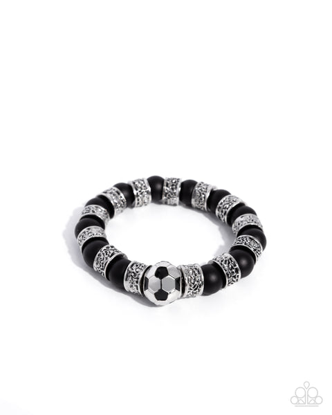 Paparazzi Soccer Champ- Black Bracelet