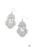 Paparazzi Sociable Sparkle - White Earrings