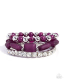 Paparazzi Socialite Squares- Purple Bracelet
