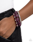 Paparazzi Socialite Squares- Purple Bracelet