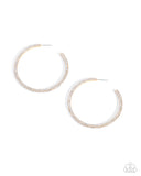 Paparazzi Solemn Shimmer- Gold Hoops