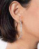 Paparazzi Solemn Shimmer- Gold Hoops