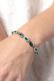 Paparazzi Some Serious Sparkle - Green Marquise-Cut Bracelet