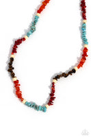 Paparazzi Soothing Stones - Red Stone Necklace