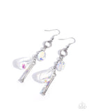 Paparazzi Sophisticated Status- White Earrings