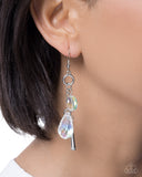 Paparazzi Sophisticated Status- White Earrings