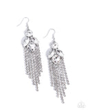 Paparazzi Sound Shimmer - White Earrings