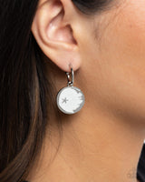 Paparazzi South Star - White Earrings