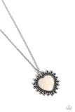 Paparazzi Southwestern Sentiment - White Heart Stone Necklace