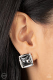 Paparazzi Sparkle Squared - Silver Clip-Ons