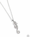 Paparazzi Sparkling Seahorse - Silver Necklace