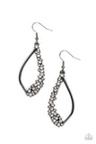 Paparazzi Sparkly Side Effects - Black Earrings