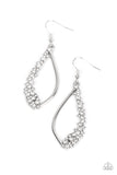 Paparazzi Sparkly Side Effects - White Earrings