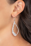 Paparazzi Sparkly Side Effects - White Earrings