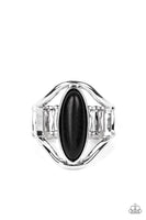 Paparazzi Spartan Stone - Black Ring