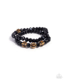 Paparazzi Speckled Sentiment- Black Bracelet