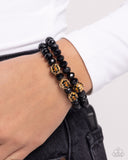 Paparazzi Speckled Sentiment- Black Bracelet