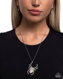 Paparazzi Spider Story- White Necklace
