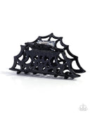 Paparazzi Spiderweb Season- Black Hair Clip